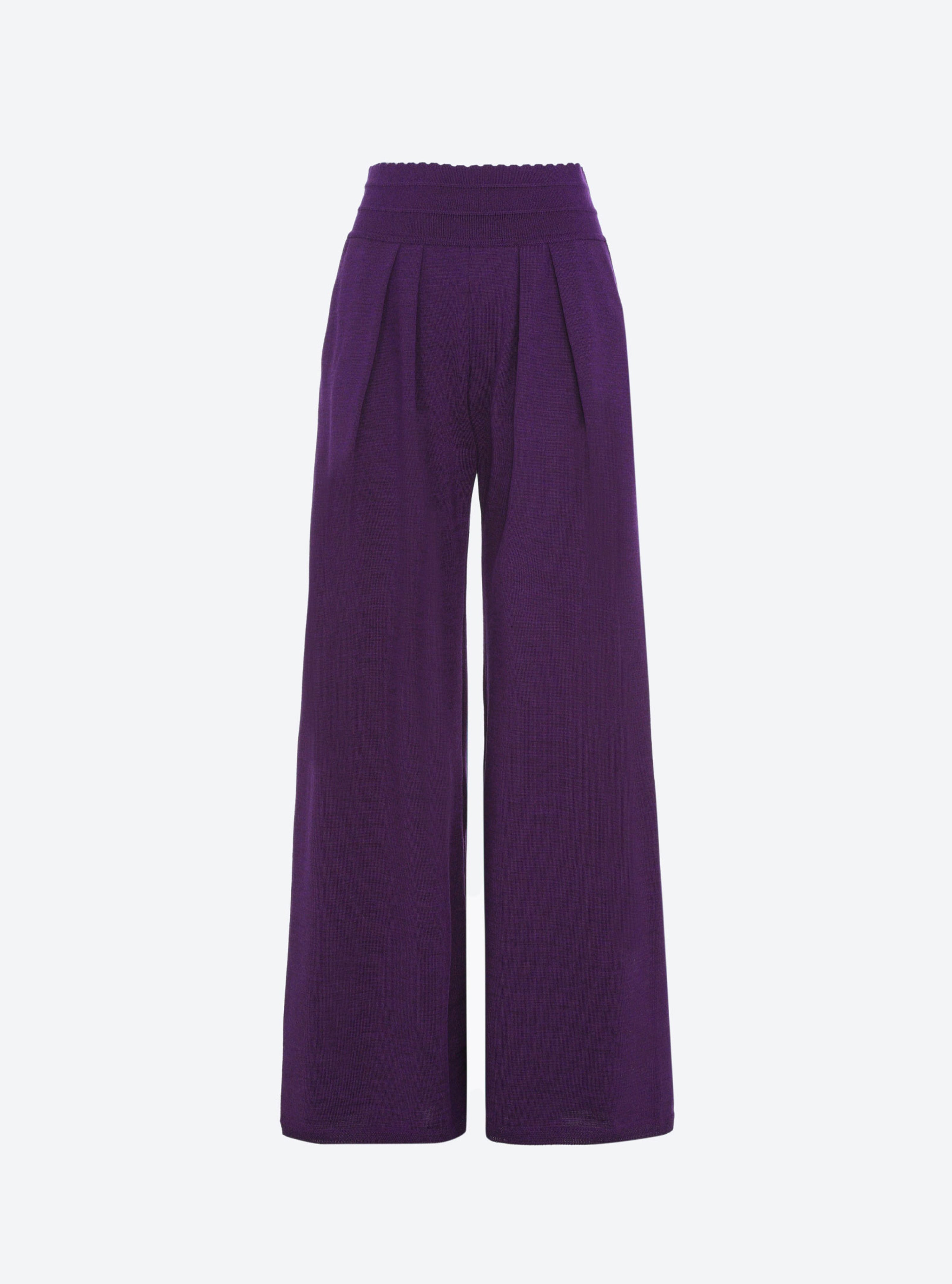 Pantalon fluide maille violet profond - Molli_packshot