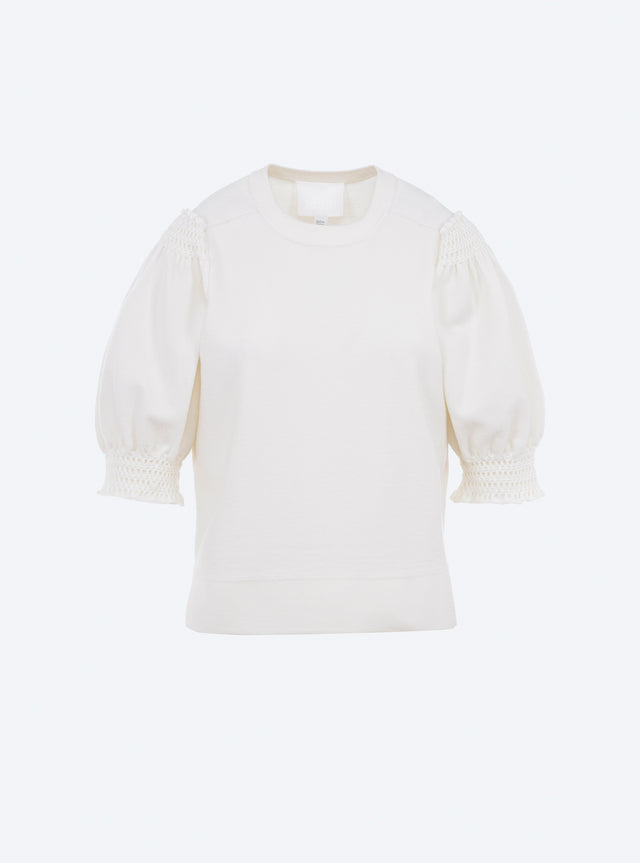 top à détails en maille smockée - Image principale