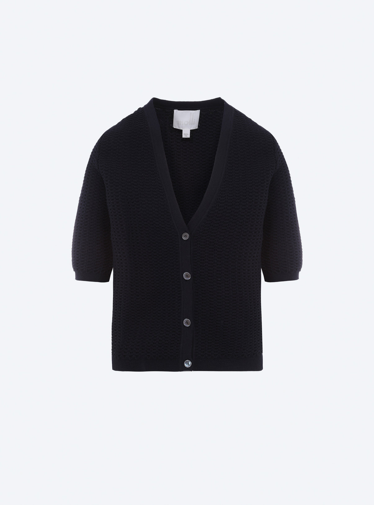 Cardigan V en maille smockée - Molli