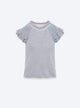 top en maille papier marbré