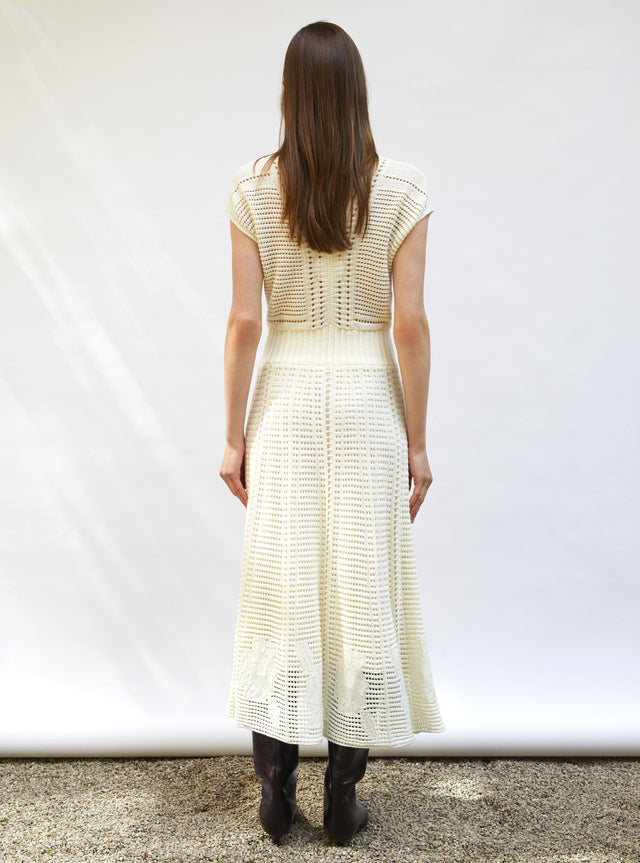 robe en maille cannage ajourée - Image principale