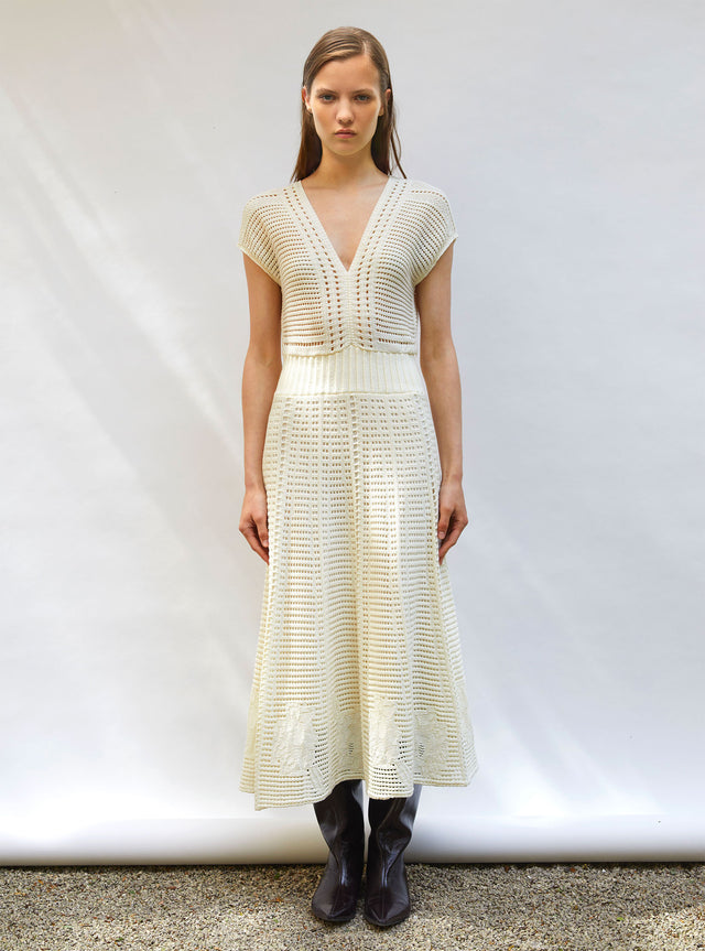 robe en maille cannage ajourée - Image principale