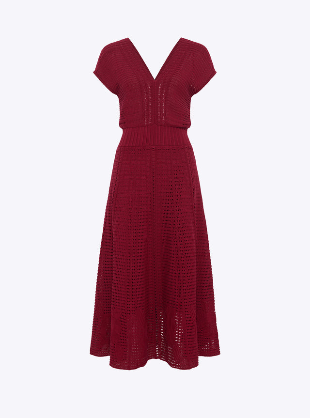 robe longue maille cannage - Image principale