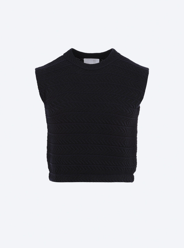 top en maille panier tressé - Image principale