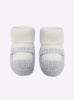 Chaussons à bride bicolores  - Vêtement en maille de luxe Molli