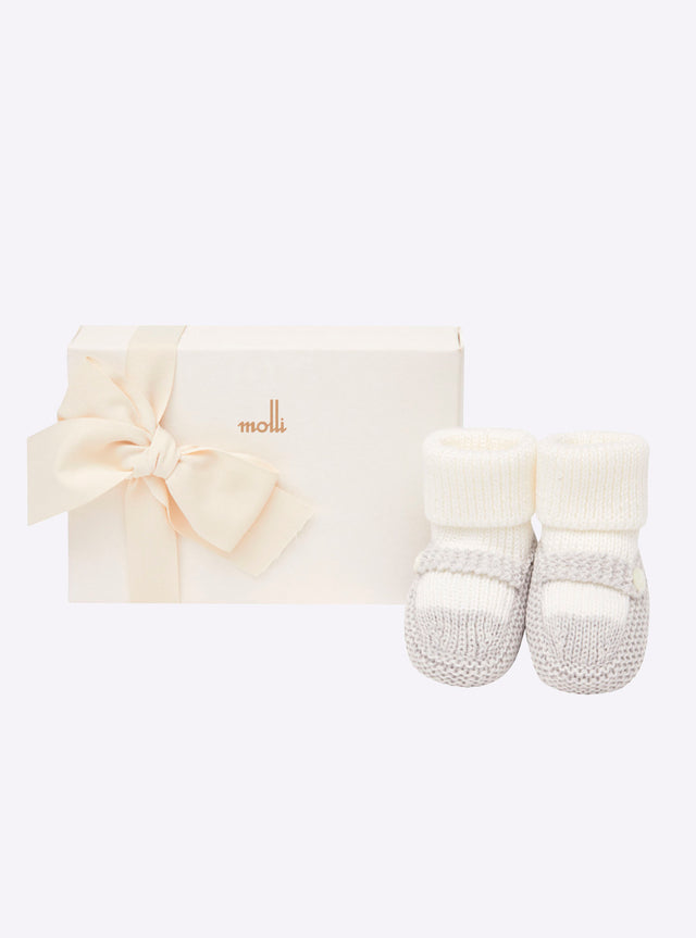 chaussons bébé à bride bicolores - Image principale