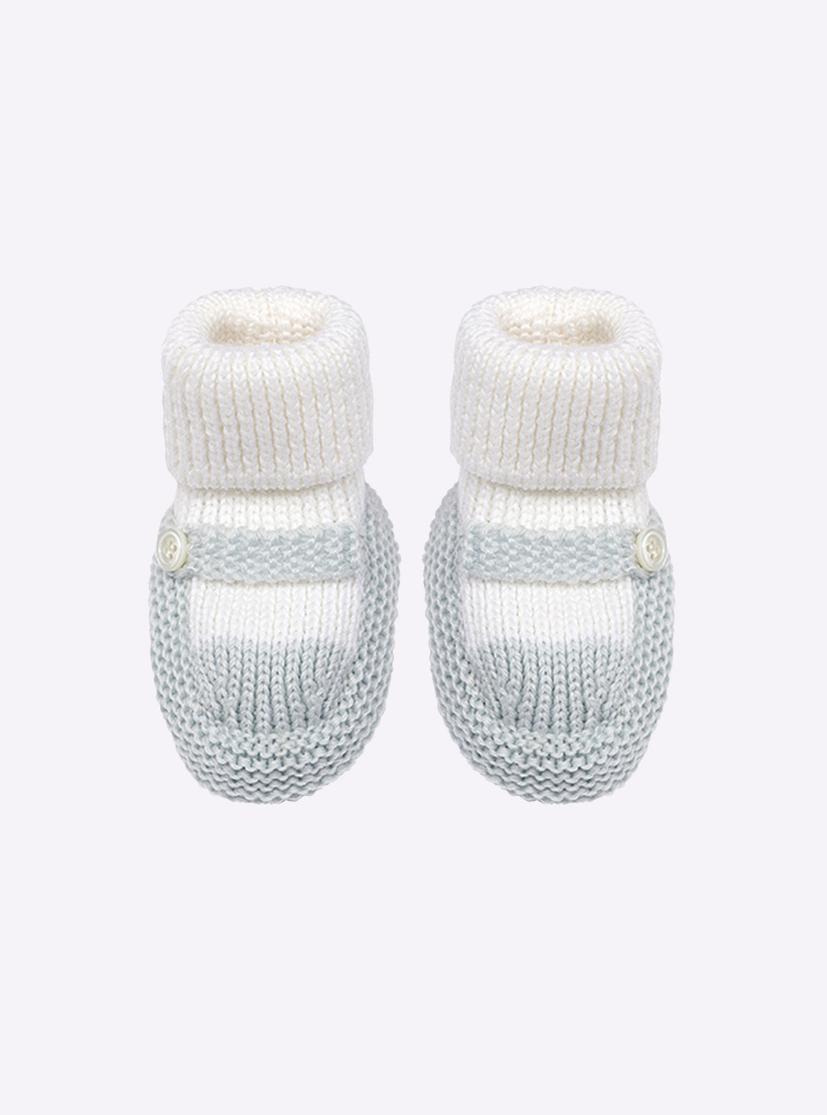 Chaussons à bride bicolores - Vêtement en maille de luxe Molli