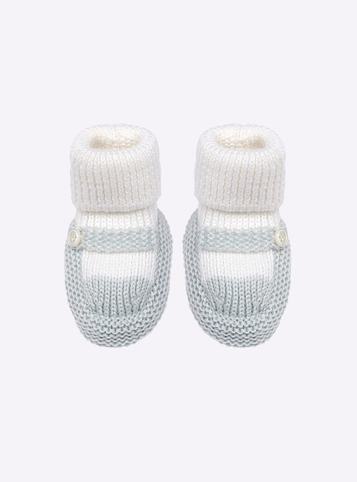 Chaussons à bride bicolores - Vêtement en maille de luxe Molli