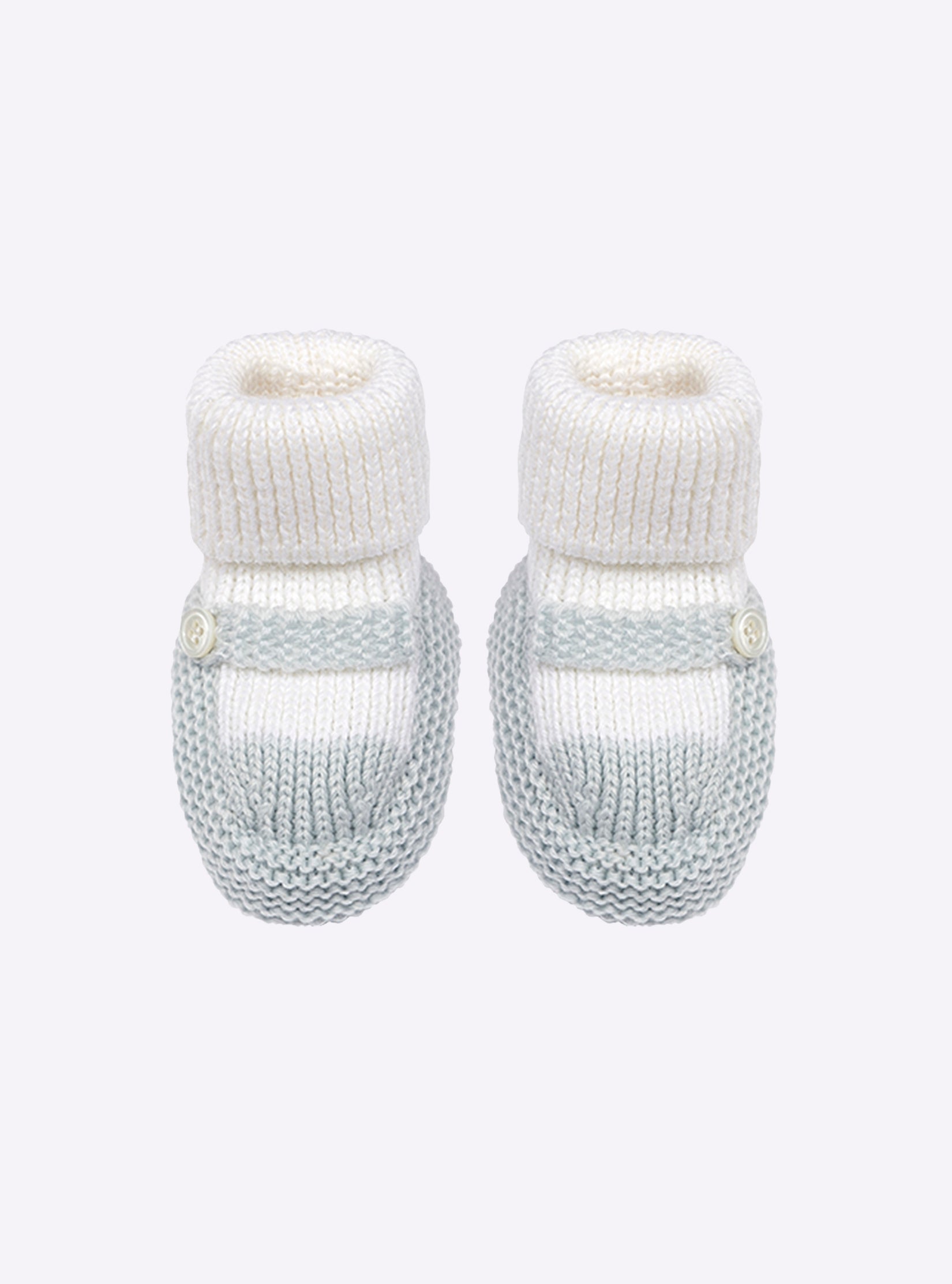 Chaussons à bride bicolores - Vêtement en maille de luxe Molli