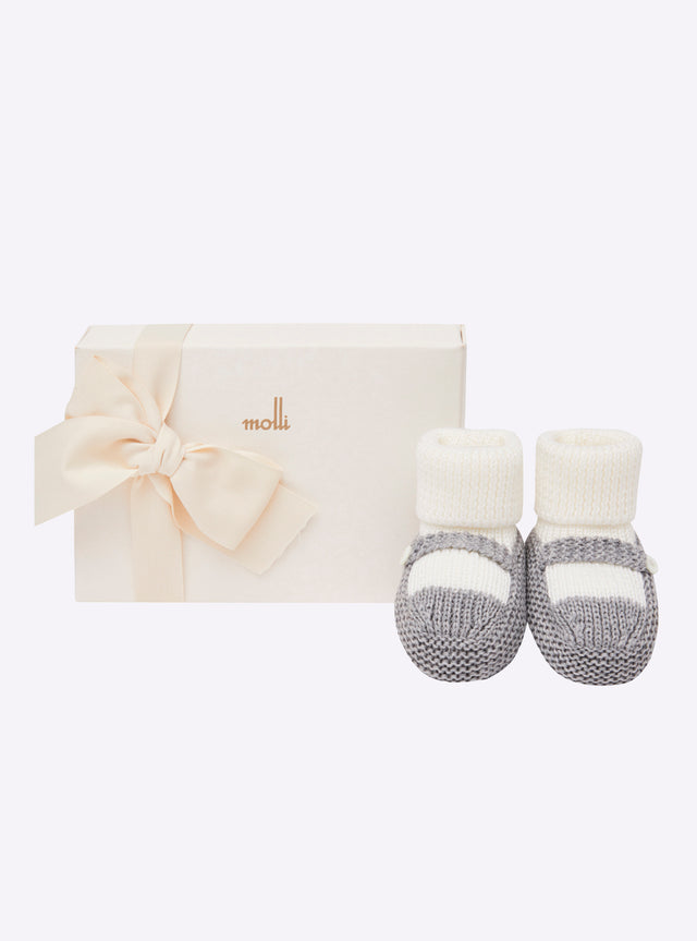 chaussons bébé à bride bicolores - Image principale