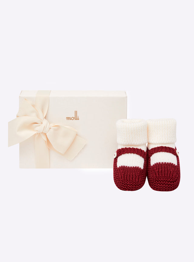 chaussons bébé à bride bicolores - Image principale