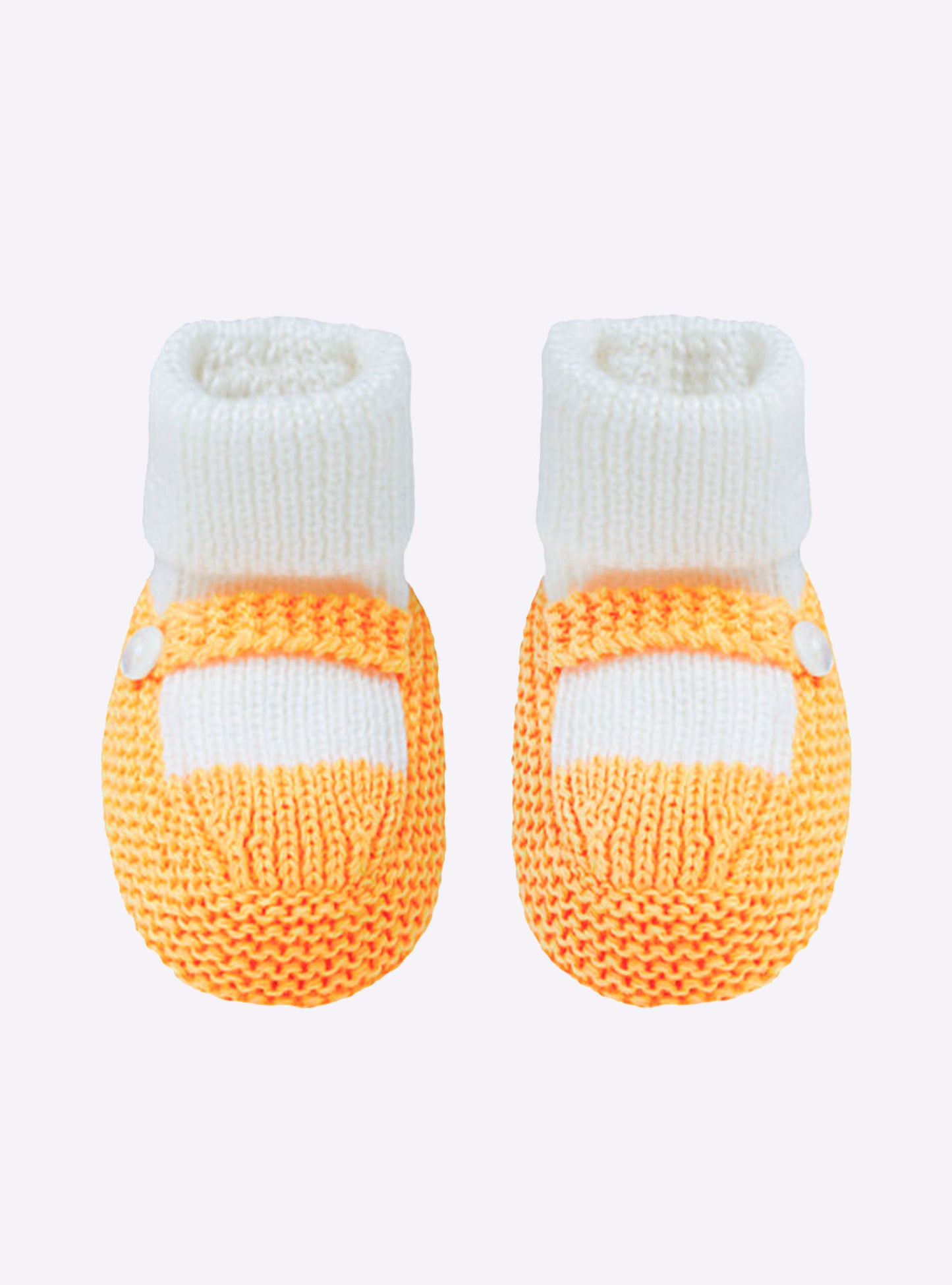 Chaussons à bride bicolores  - Vêtement en maille de luxe Molli
