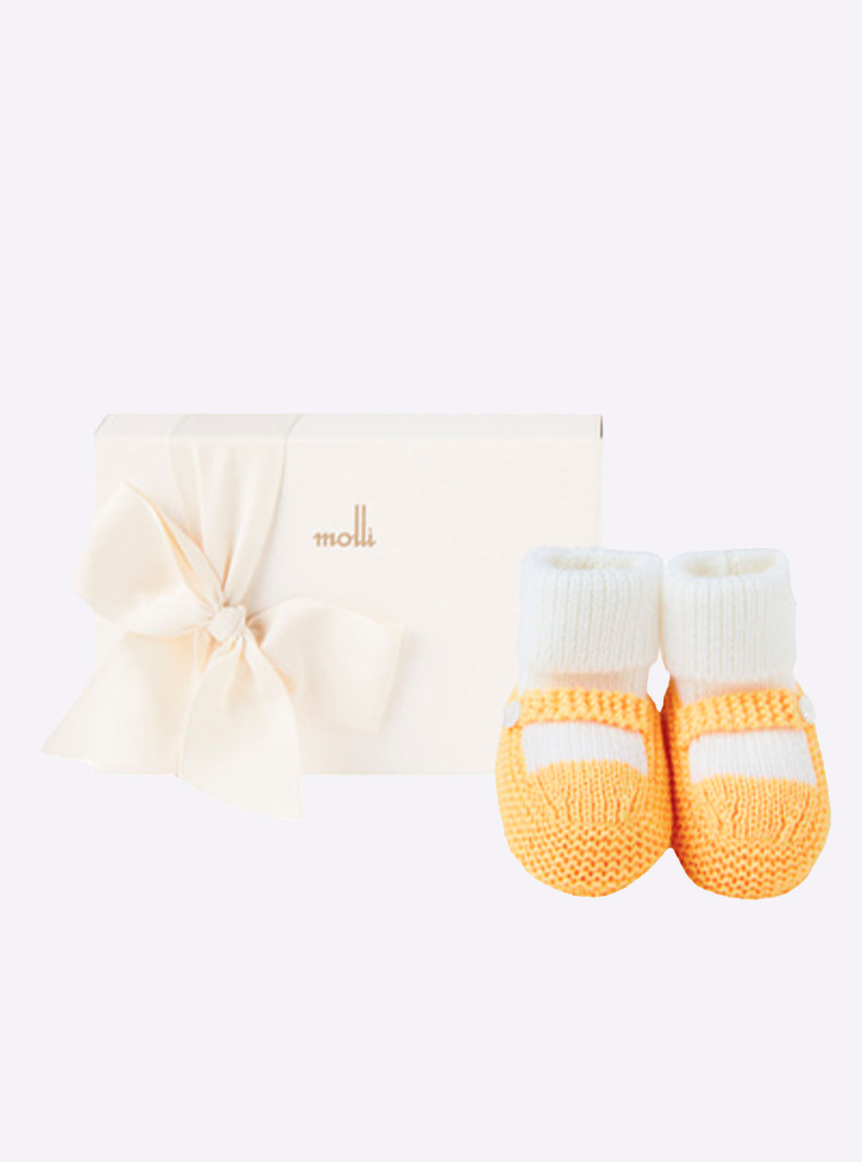 Chaussons à bride bicolores  - Vêtement en maille de luxe Molli