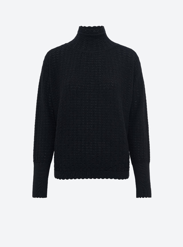 top maille pointelle col montant - Image principale