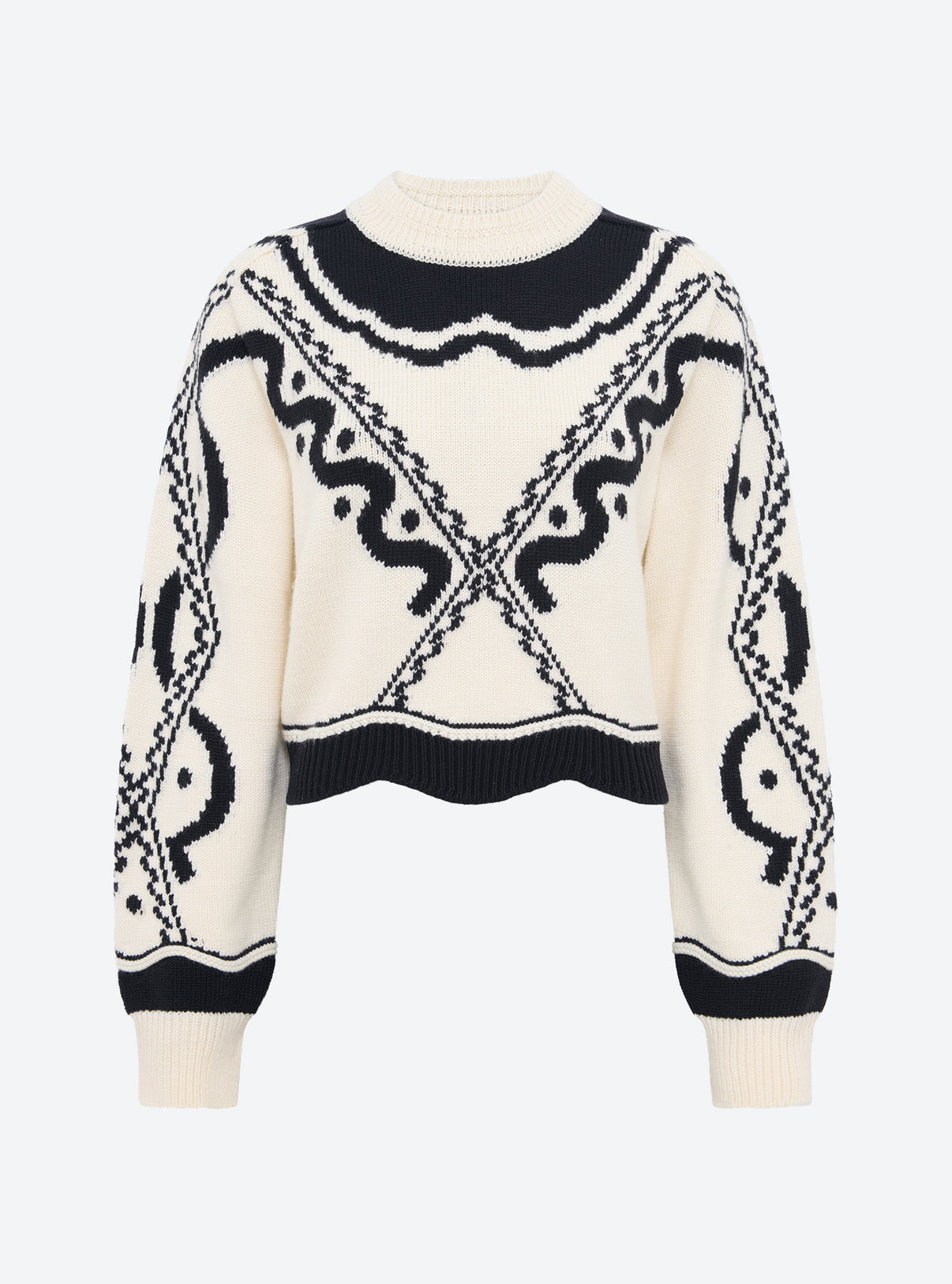 Pull maille jacquard Naturel - Molli