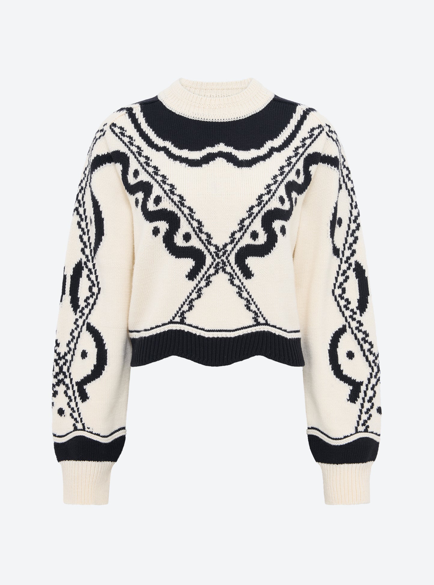 Pull maille jacquard Naturel - Molli