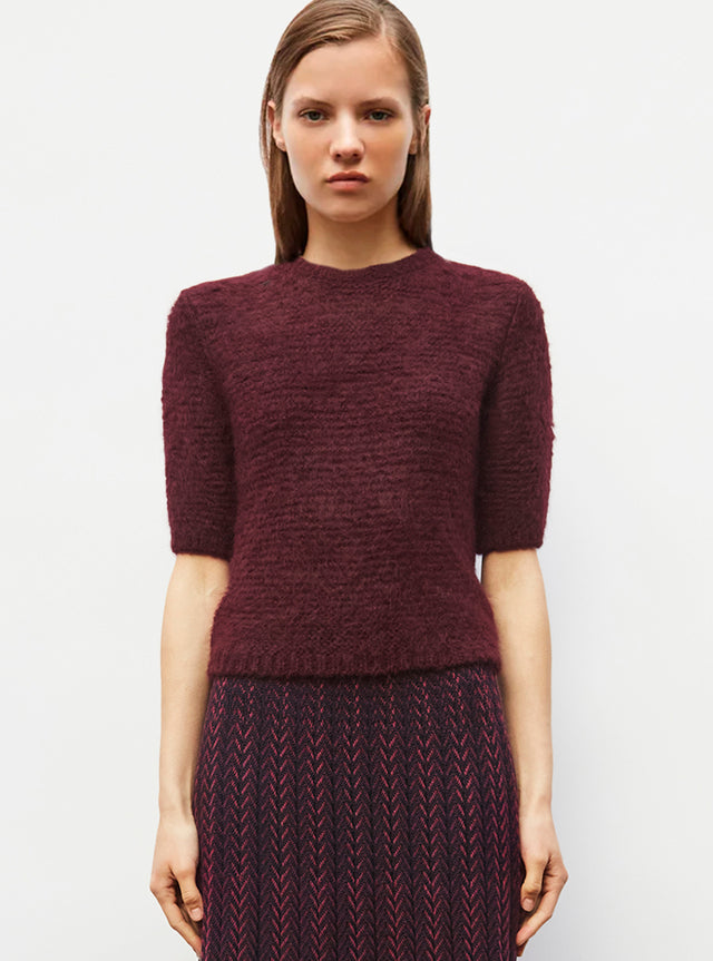 top manches coudes maille duveteuse - Image principale