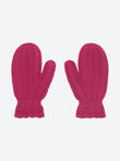 Cable knit mittens