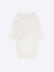 Baby bodysuit with pointed collar