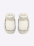 Chaussons à finitions crochet Milk Flanelle - Vêtement Bébé en maille fine