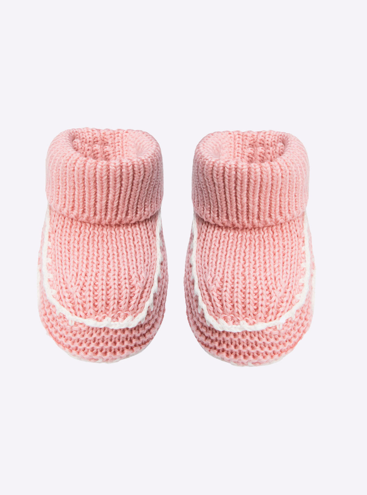 Chaussons à finitions crochet  - Vêtement en maille de luxe Molli