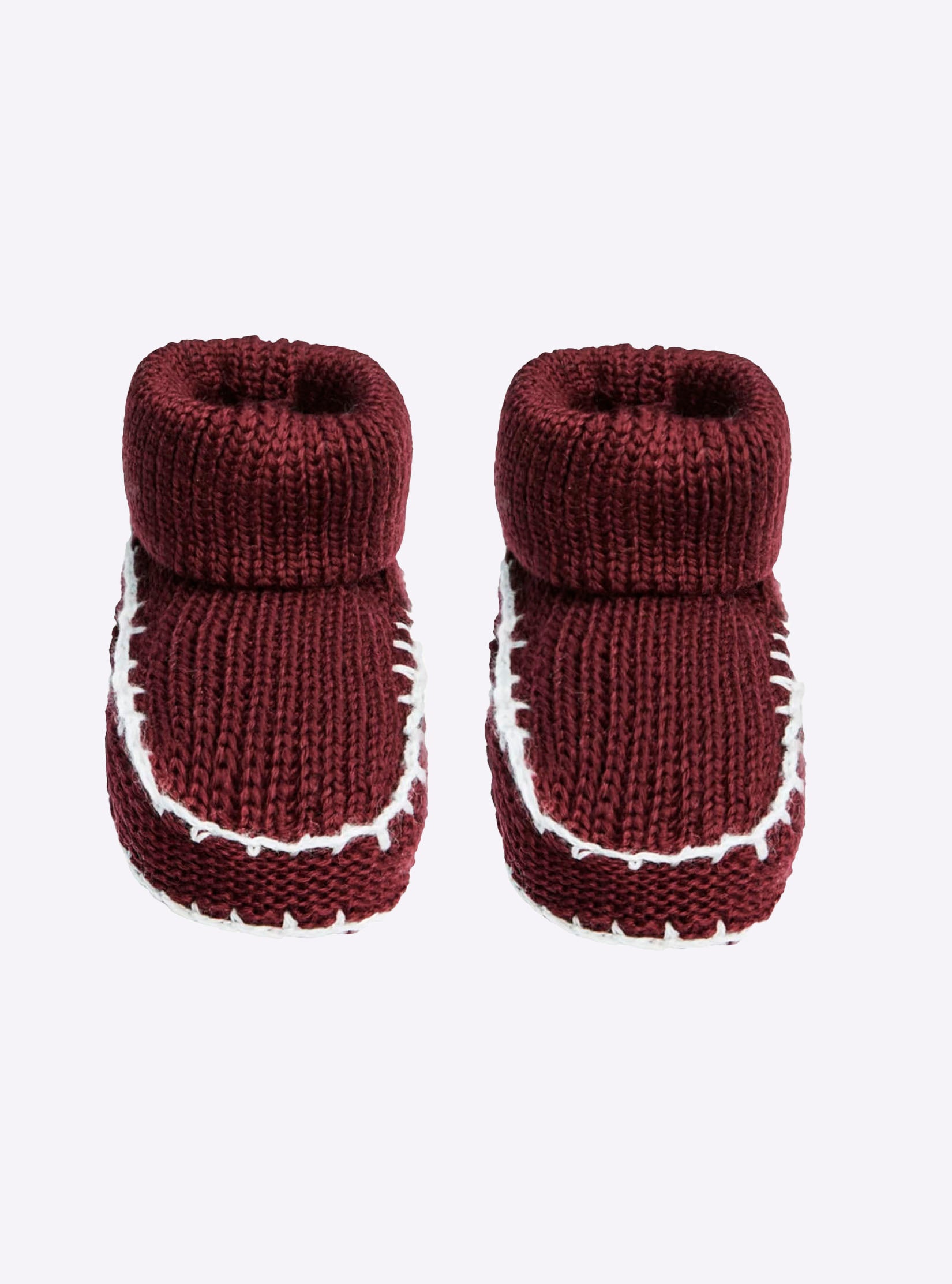 Chaussons à finitions crochet  - Vêtement en maille de luxe Molli