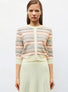 Cardigan motifs mini fair isle Naturel Multi - Vêtement en maille de luxe Molli