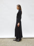 Robe de luxe femme - Robe maxi maille plissée Noir profond
