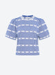 Top jacquard mini fleurs
