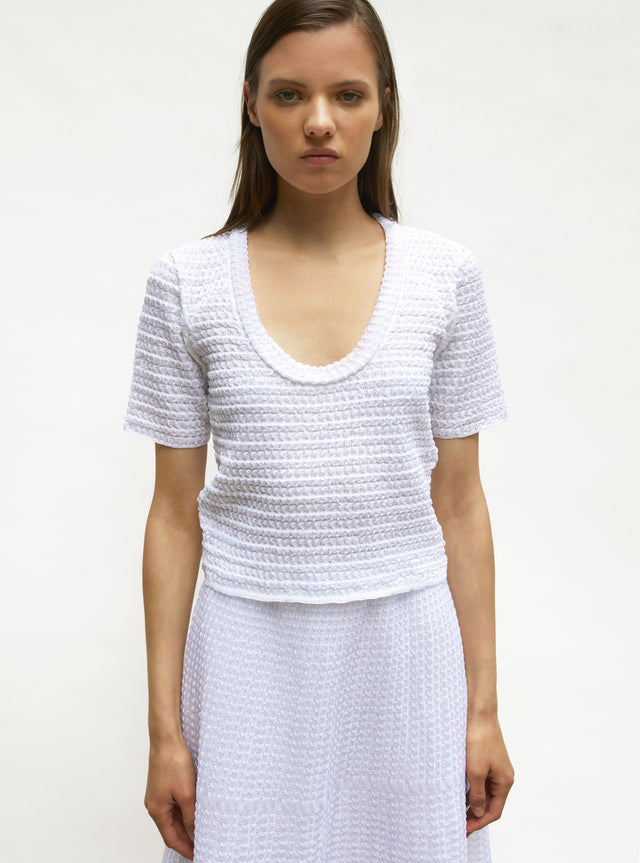 organza knit top - Image principale