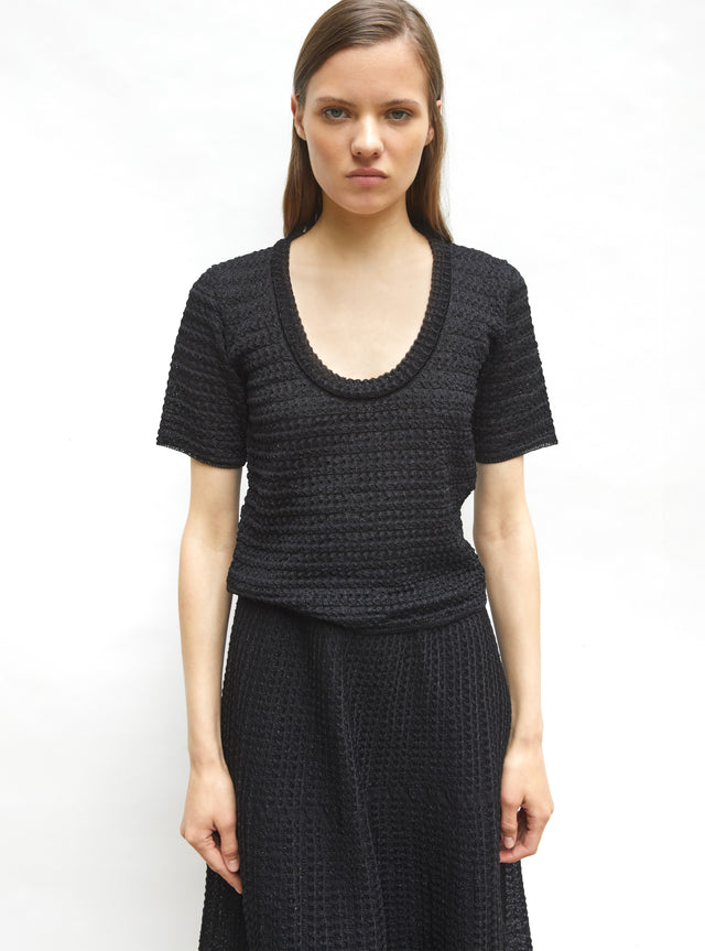 organza knit top - Image principale