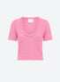 Top en maille de luxe Molli - Top maille organza Bonbon