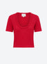 Top maille organza Cerise - Vêtement de luxe femme