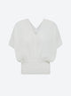 Couture top in an organza knit