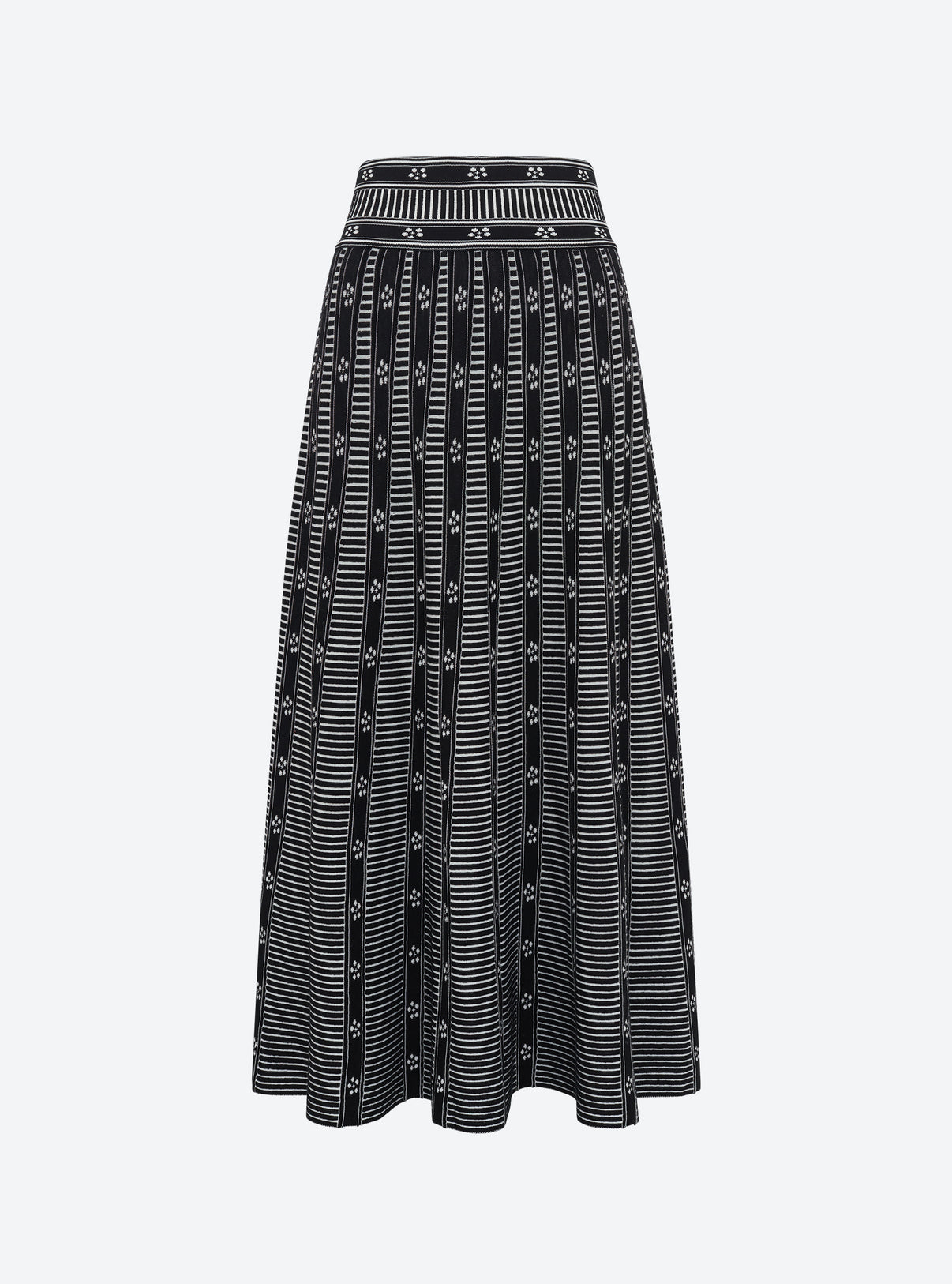 Jupe jacquard mini fleurs Noir Profond Naturel - Molli