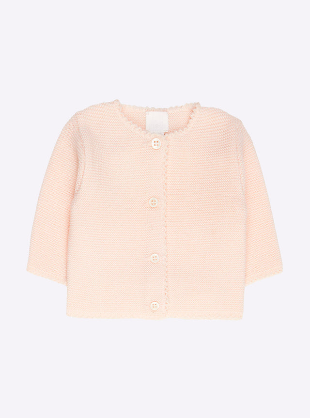 baby cardigan with picots - Image principale