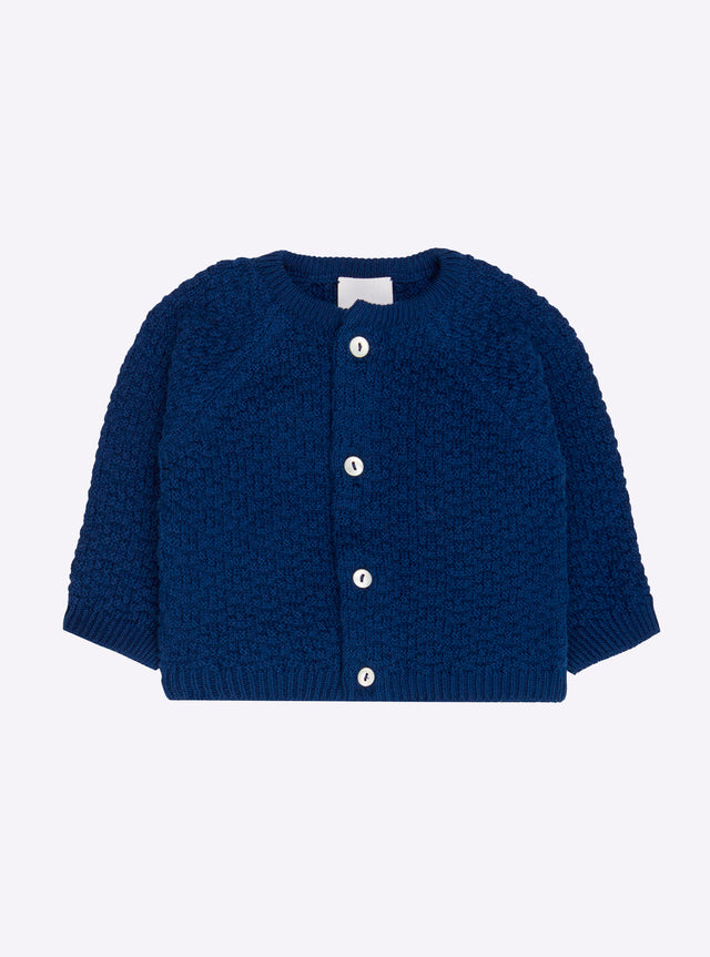 baby checkerboard knit cardigan - Image principale