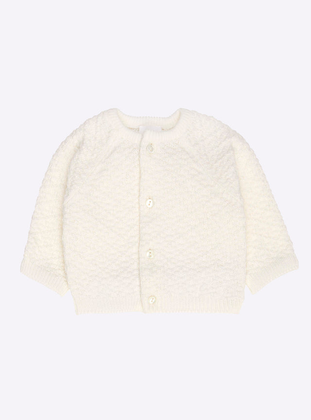 baby checkerboard knit cardigan - Image principale
