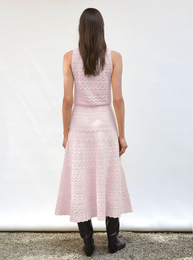 long rick-rack knit dress - Image principale
