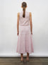 robe longue maille croquet rose doux - vêtement de luxe femme