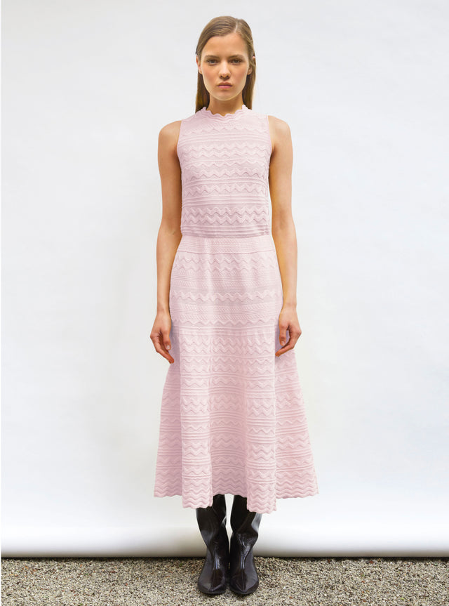 long rick-rack knit dress - Image principale