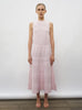 robe longue maille croquet rose doux - Vêtement en maille de luxe Molli
