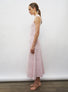 robe longue maille croquet rose doux - robe de luxe