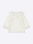 Baby top with lace collar