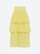 pointelle knit skirt with flounces