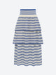 pointelle knit skirt with flounces