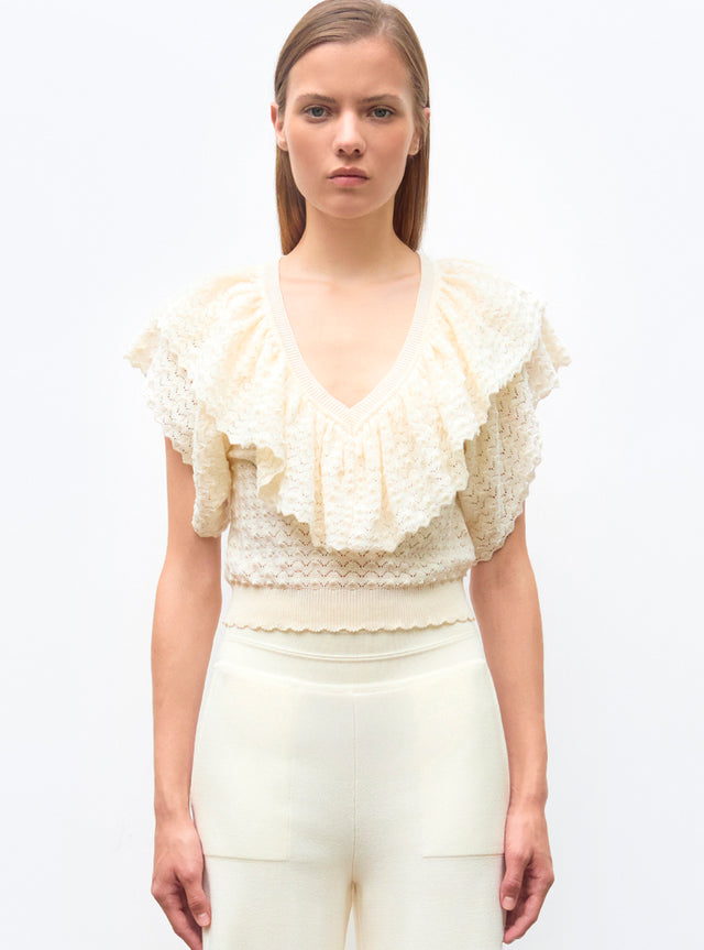 top v maille pointelle - Image principale