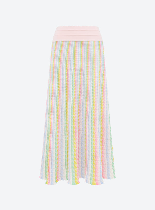 fluid skirt in an origami knit  - Image principale