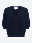 v-neck cardigan in a puffy knit