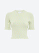 top in a flat ribbed knit